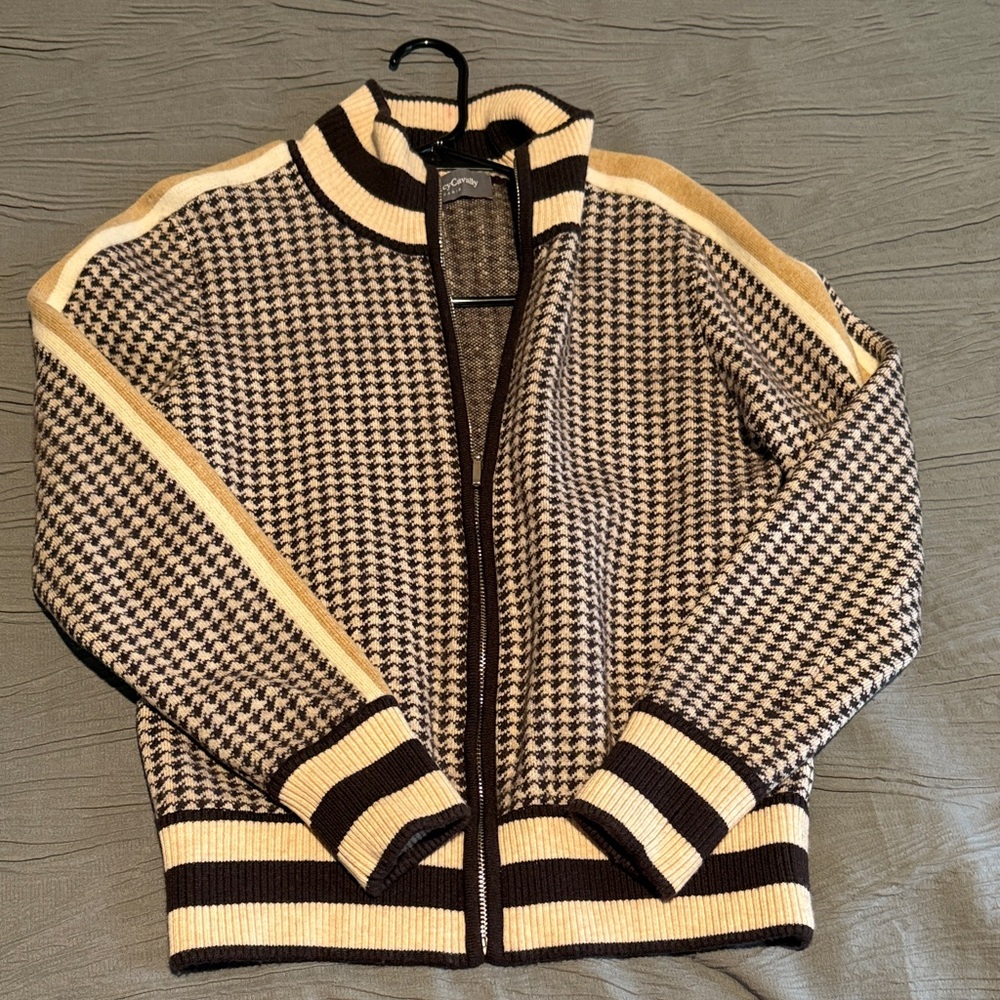 Nancy Cavally Striped Knit Jacket
